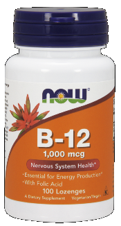 Vitamin B-12 (1000 mcg 100 chewable lozenges) NOW Foods